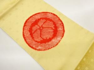 絞り丸文に抽象花・流水・紅葉模様名古屋帯